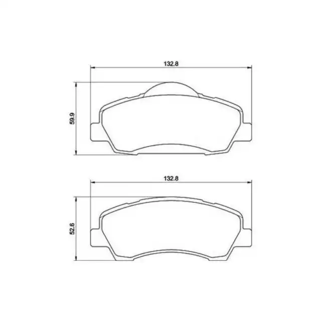 Jeu 4 Plaquettes de frein avant pour Citroen C-Elysée C4 2 Cactus Peugeot 301 30