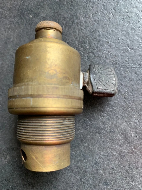 2 Douilles à Clé Anciennes En Laiton - Style Lampe Gras/Mazda/Bryant (fleur De Lys)