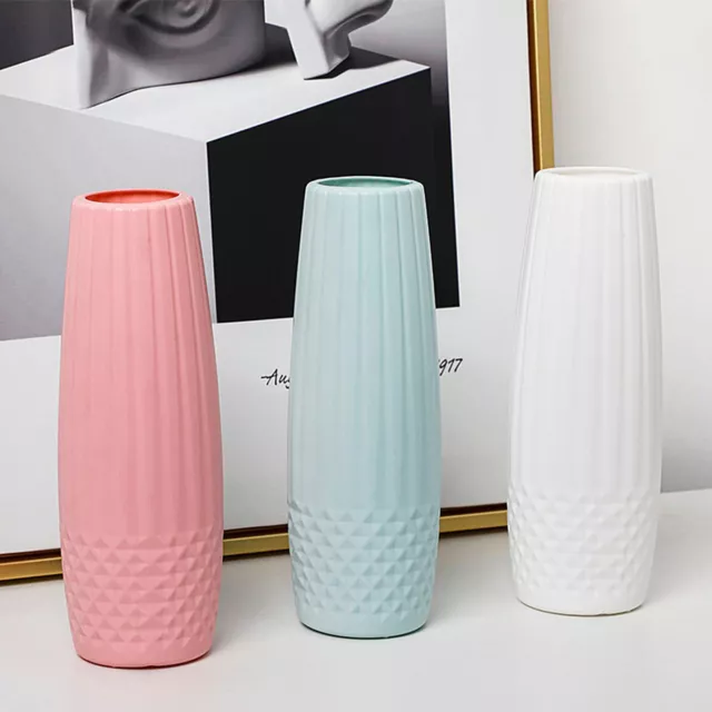 Plastic Flower Vase Creative Nordic Decor Home Imitation Ceramic Bouquet Vase