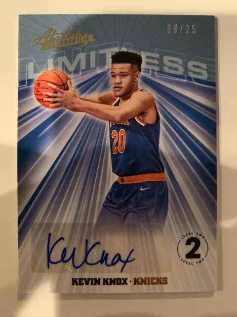 2018-19 NBA Absolute Limitless Autograph Level 2 Kevin Knox /25 New York Knicks
