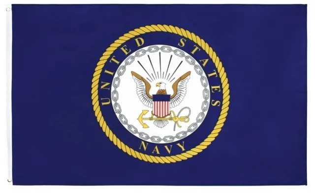 0.9x1.5m Estados Unidos Azul Marino Bandera USN Emblema Eeuu Militar Banderines