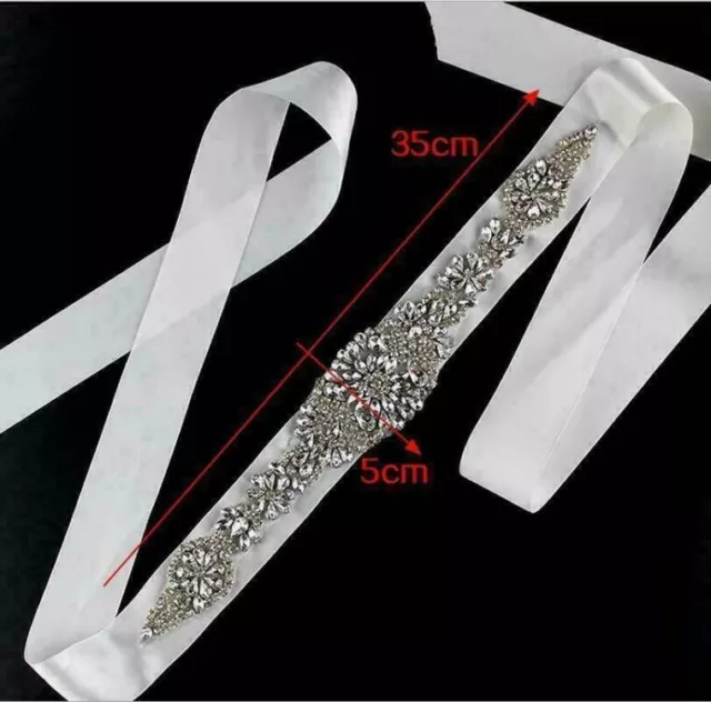 Rhinestones Bridal Sash Wedding Dress Sash Beaded Belt Crystal Waist Belt