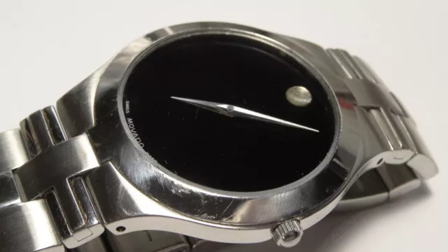 36mm Mens Movado Museum Stainless Steel Watch Model 86-41-876 ETA Cal. 955.402