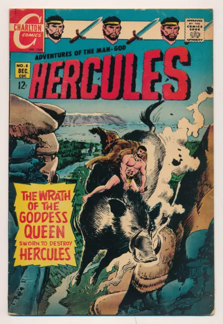 Charlton Comics The Legend of Hercules Key Issue #8 Comic Hera 5.0 VG/FN 1968