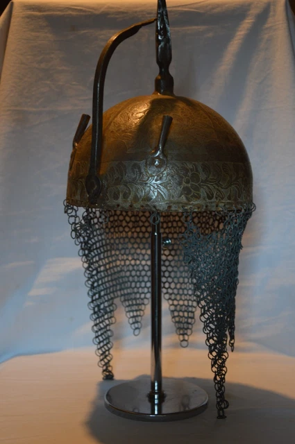 Ancien Casque Persan Kula Khud En Fer - Antiquité Militaire Blitz, Vers 1800-1849