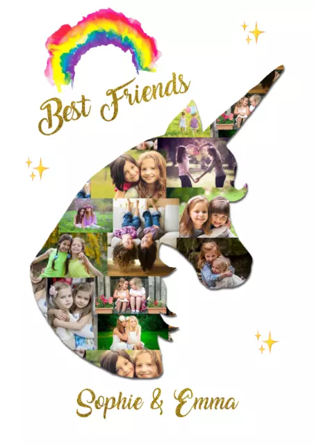 Einhorn Collage Best Friends Forever Friends Collage 3