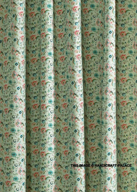 Indien Paradis Imprimé 4.6m Tissu Coton Course Desseré Couture Femmes Vêtements