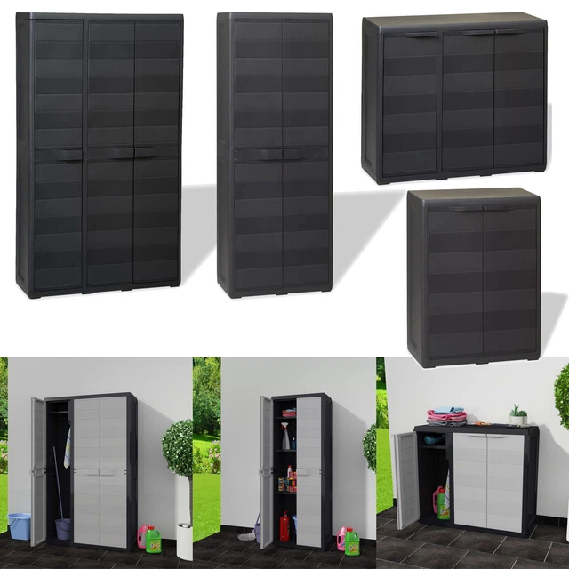 TALL PLASTIC BROOM Cupboard Shelves Outdoor Garden Storage Shed Box £194.12 PicClick UK
