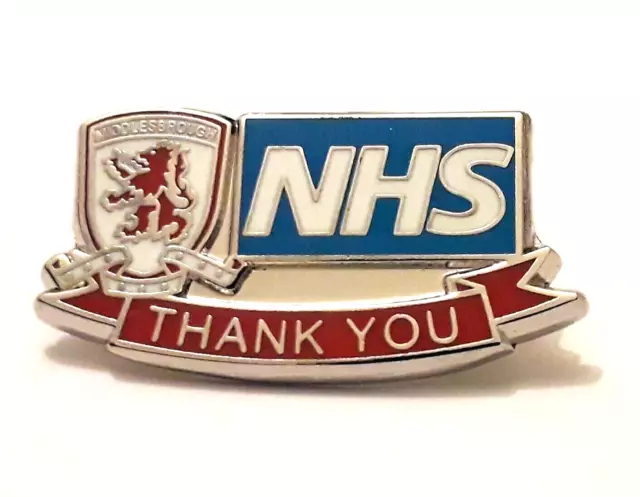 Middlesbrough Football Club Enamel Pin Badge / Memorabilia & NHS Donation