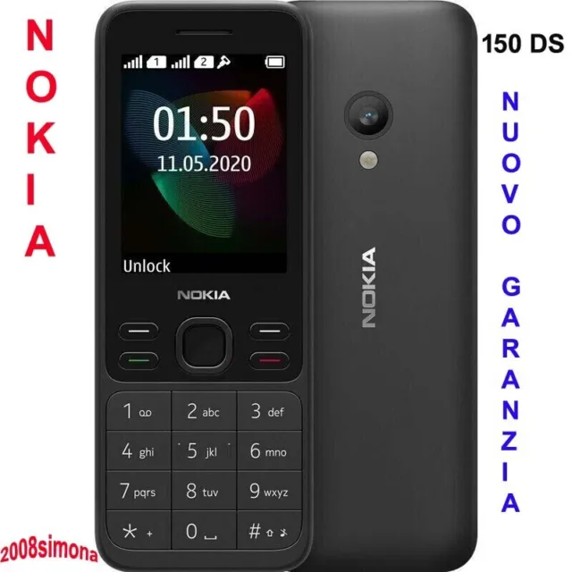 CELLULARE NOKIA 150 DS 2020 Radio FM Bluetooth Torcia CLASSICO TELEFONO DUAL SIM