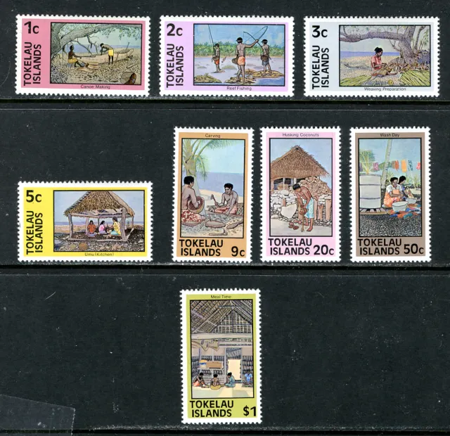 Tokelau 49-56, 1976 Regulars (Tokelau Scenes), Mnh (Tok030)
