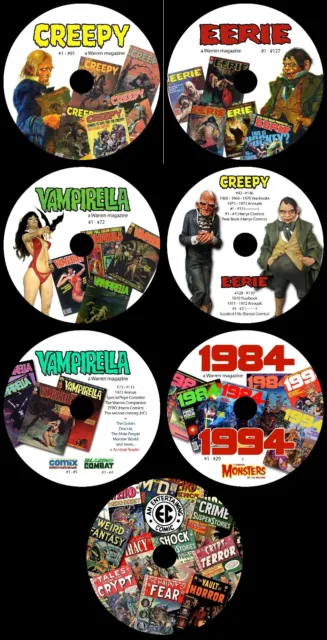 800+ Comics Creepy Eerie Vampirella Blazing C. Warren Magazine + Ec Comics Dvd