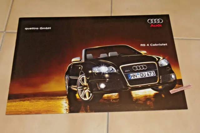 AUDI QUATTRO Gmbh RS/4 Cabriolet BROCHURE CATALOGUE PUB AUTO 2006