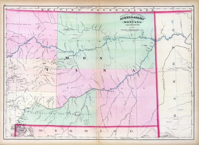 MONTANA STATE 102 maps old state PANORAMIC genealogy HISTORY DVD