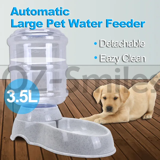 3.5L Automatic Pet Feeder Dispenser Waterer Dog Cat Self Feeding Food Water Bowl