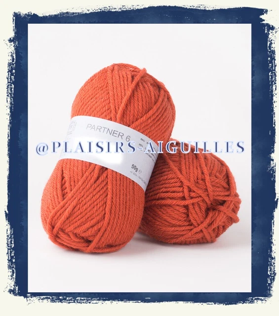 Lot De 2 Pelotes De Laine Phildar BEAUGENCY Girolle - Couleur Jaune/orange - Aiguille N°5