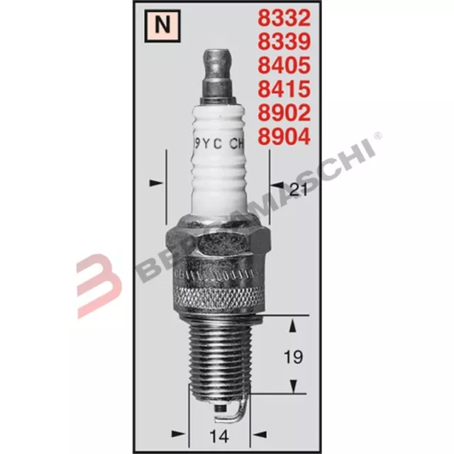 Bougie CHAMPION Spark Plug OE125/T10 N2G Aspes Cross Rg Hopi Models 125 Cc