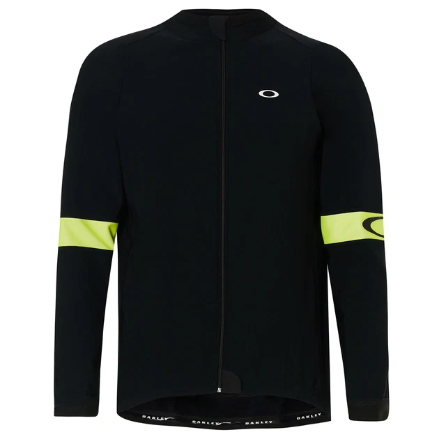 Felpa Maglia Termica Oakley Road Uomo Ciclismo Hi Viz Giacca Nera 412651
