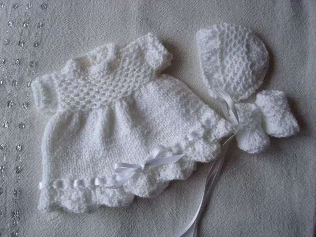 Hand Knitted Dolls Clothes To Fit 10-12 Inch Doll, Rosebud, Berengeur, Ooak