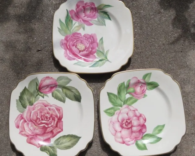SYRACUSE CHINA~8" SQUARE FLOWER PLATE ~YOU CHOOSE 1 or ALL~ONONDAGA POTTERY CO.