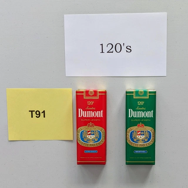 VINTAGE USA CIGARETTE packs, empty, no cigarettes, SANTOS DUMONT 120'S T91  $68.00