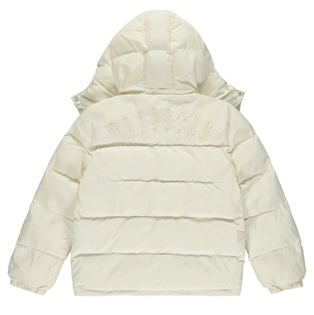 TRAPSTAR IRONGATE DETACHABLE Hooded Puffer Jacket Cream XS EUR 222