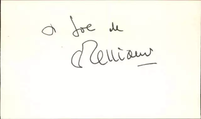 Serge Reggiani D.2004 French Actor signed 3"x5" index Card