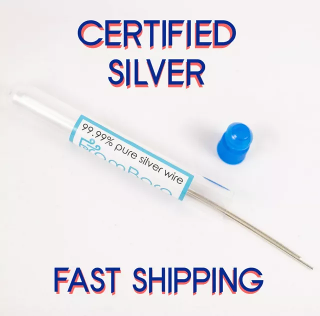 Colloidal Silver Wire pair | pure 99.99% | Certified | Frombora