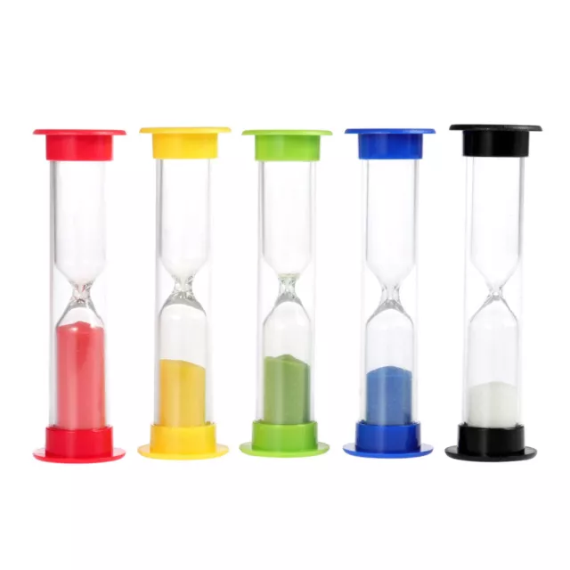 5PCS Hourglass for Games Timing Cooking colorful sand clock hand blown sand