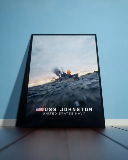 USS Johnston Artwork Poster