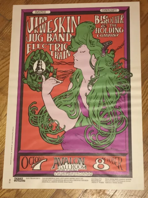 1966 Jim Kweskin Jug Band Big Brother & The Holding Company Poster