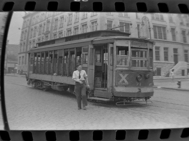 Great ORIG 1946 TARS Subway New York City NYC Trolley Film Photo Negative Bronx