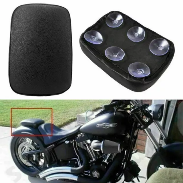 Sella passeggero con ventose universale nera 26,5x18cm moto For harley bobber