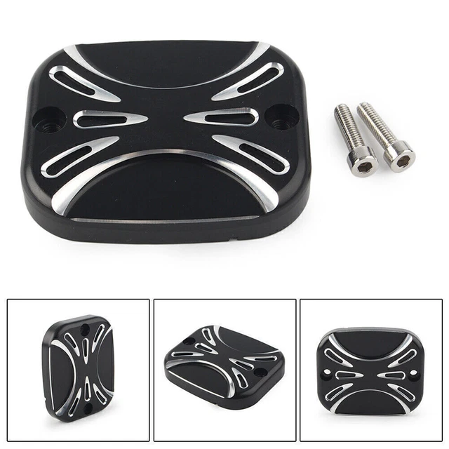 Front Brake Reservoir Master Cylinder Cover Fit Harley Road King Softail Models