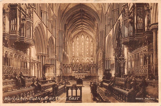 Worcester Cathedral Choir East Worcestershire Unposted Postcard (6)