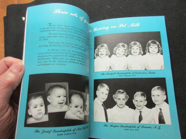 1944 Pet Milk Helvetia Co St Louis MO Your Baby Vintage Quadruplets Radio LineU