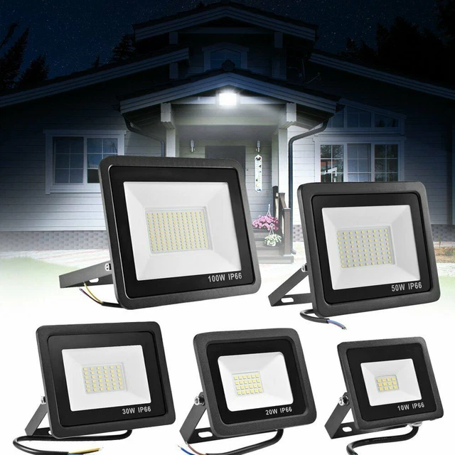 50W LED Flutlicht Strahler Fluter Scheinwerfer Außen Baustrahler Lampe Kaltweiß 13
