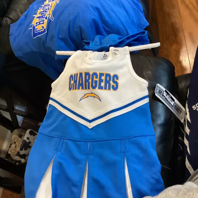 Toddler Girls San Diego Chargers 3T Cheerleader Cheer Outfit Dress NFL Team NWT