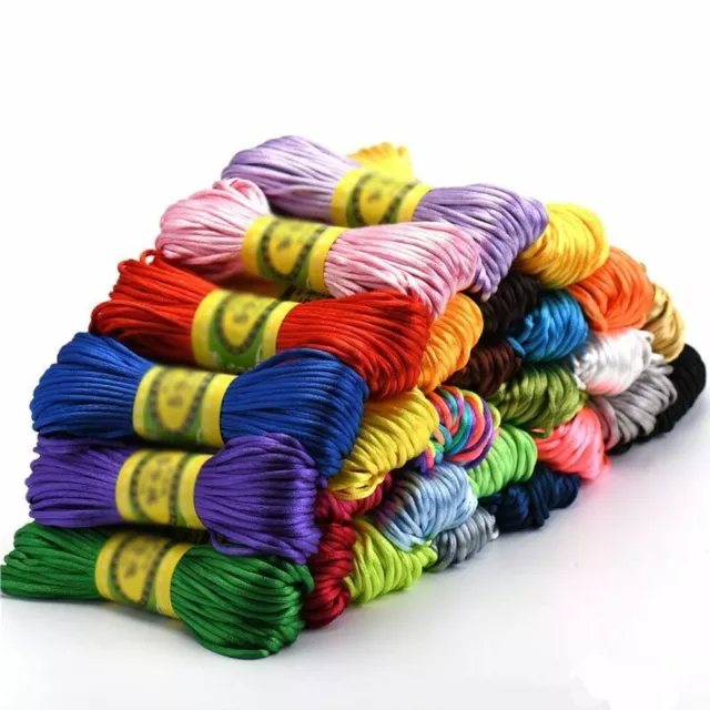 40 Meters Nylon Chinese Satin Silk Knot Cord 2mm RATTAIL Thread