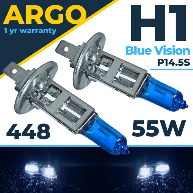 H1 55w Xenon Blue Halogen Car Bulbs Ice 448 Spot Headlight Fog Light Bulb 12v