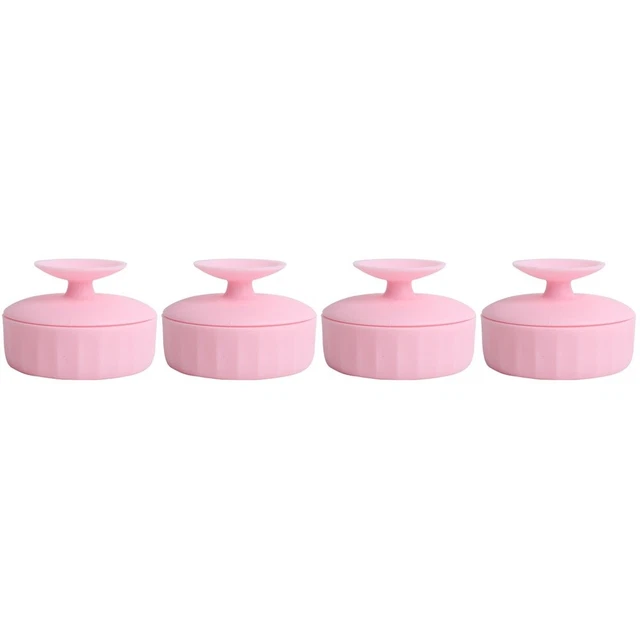 4pcs Boîte à nettoyage à double usage Boîte de maquillage pour brosses Nettoyer