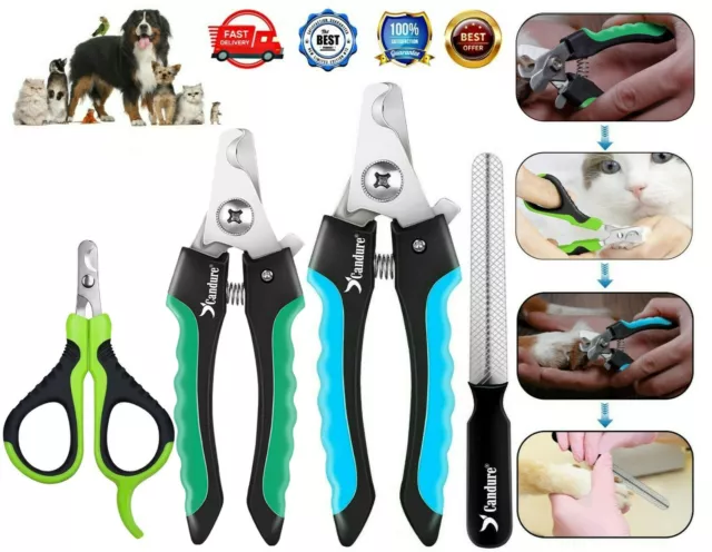 Pet Nail Clippers Dog Grooming Trimmer With Guard Cat Animal Claw Large Small.