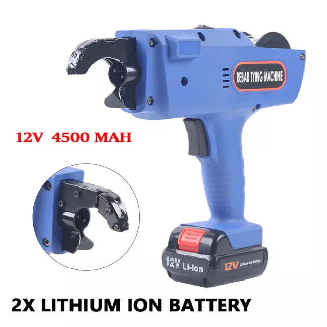 US Automatic Rebar Tier Tying Machine Strapping Computer w/Electric +2 Batteries