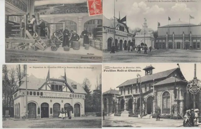 EXPOSITION BRUSSELS BRUSSEL 1910 Belgium 450 Vintage Postcards (L5476) 2