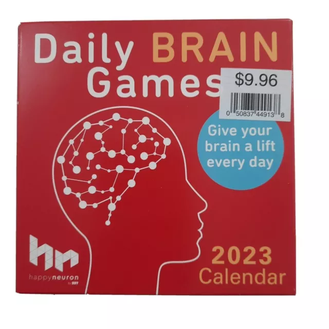 DAILY BRAIN GAMES, 2023, DaytoDay Calendar, Andrews McMeel, Happy