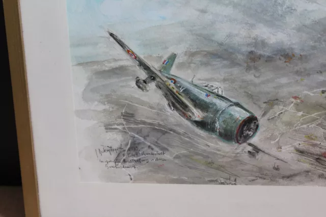 Dessin Aquarelle Jacques Duléry-Reyval P-47 Thunderbolt 3