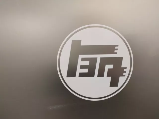 4 pack  TEQ Logo Vinyl Decal sticker Gloss White 2.25"  / 6cm / 60mm