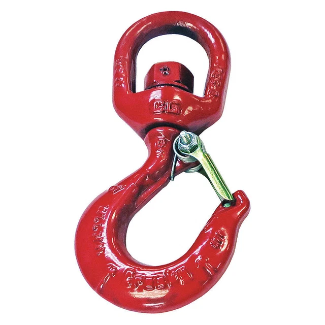 CROSBY 1048630 Swivel Hook,Carbon Steel,4000 lb.,Red CROSBY 1048630 Swivel Hook,Carbon Steel,4000 lb.,Red