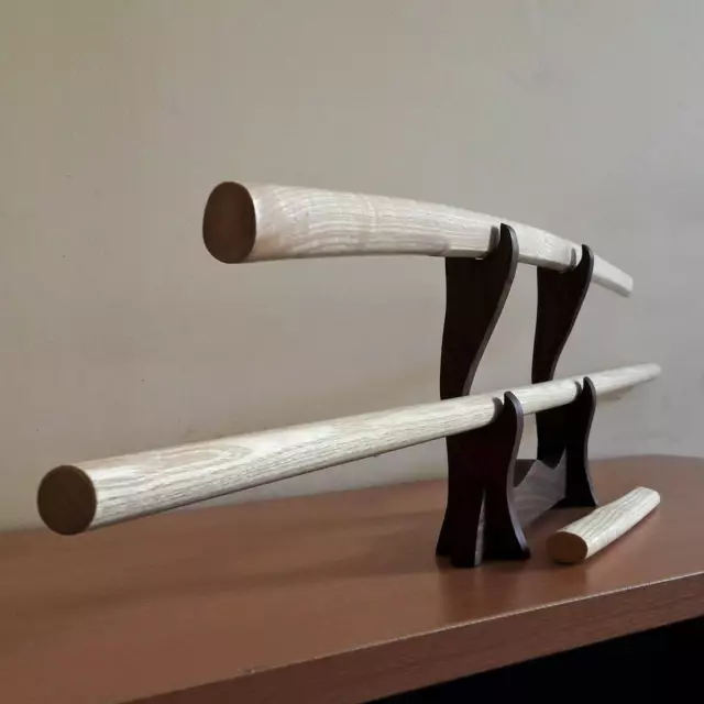 A set of wooden weapons for aikido - Bokken, Jo,Tanto - European Ash