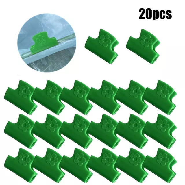 20 pz morsetti per tubi per cerchio a rete da giardino serra plastica resistente
